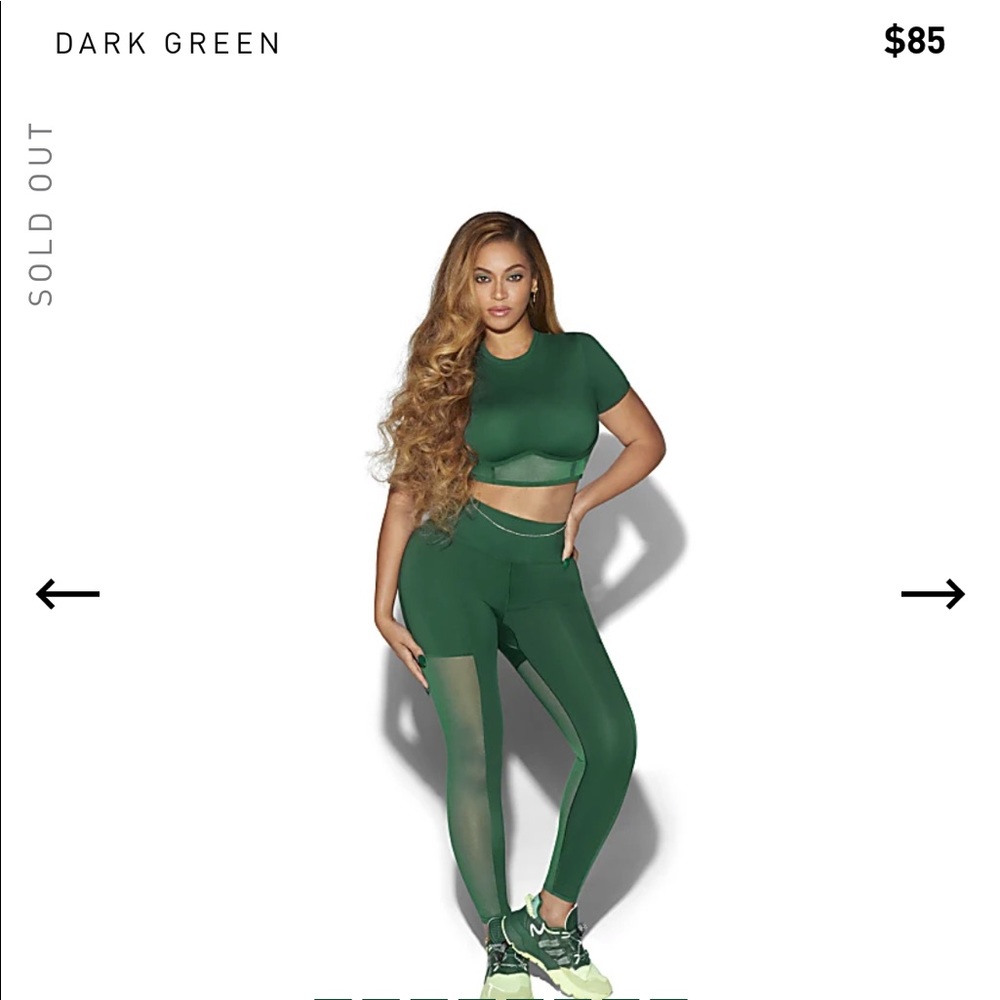 Ivy Park x Adidas Mesh Green Tights